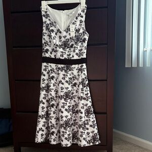 White House Black Market Black and White Dress